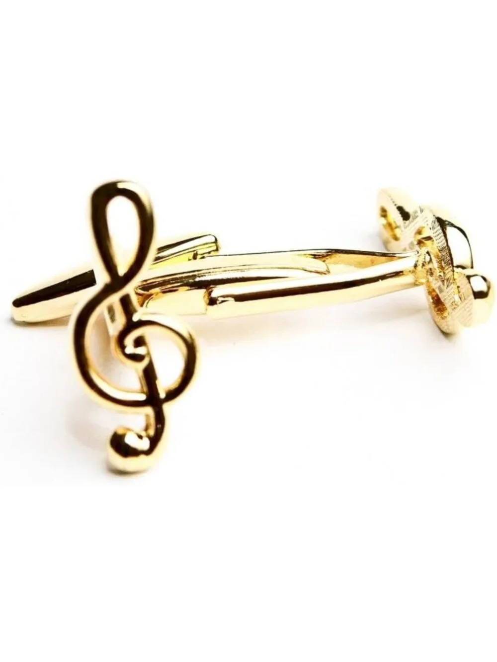 Stylish Music Notes Treble Cufflinks - 4 Pairs in Gift Box with Polishing Cloth
